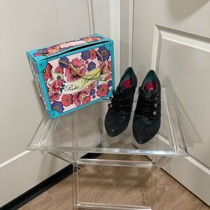 Poetic License Time Marches On Black Ankle Boots with Button Detail